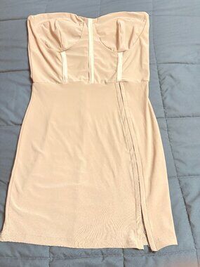 Lux LA Strapless Corset Mini Dress w/ Front Side Hook-and-Eye Closure - NWOT